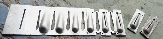 Estampos progressivos - corte e repuxo de médio e grande porte em chapa grossa