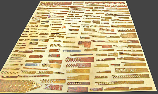 Estampos progressivos - corte e dobra, calibragem de ferramenta até 8 metros de comprimento